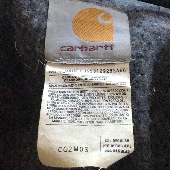 🚜Carhartt C02 MOS Green Chore Blanket Lined Jacket USA Size XXL Mens Regular VTG - Picture 5 of 8